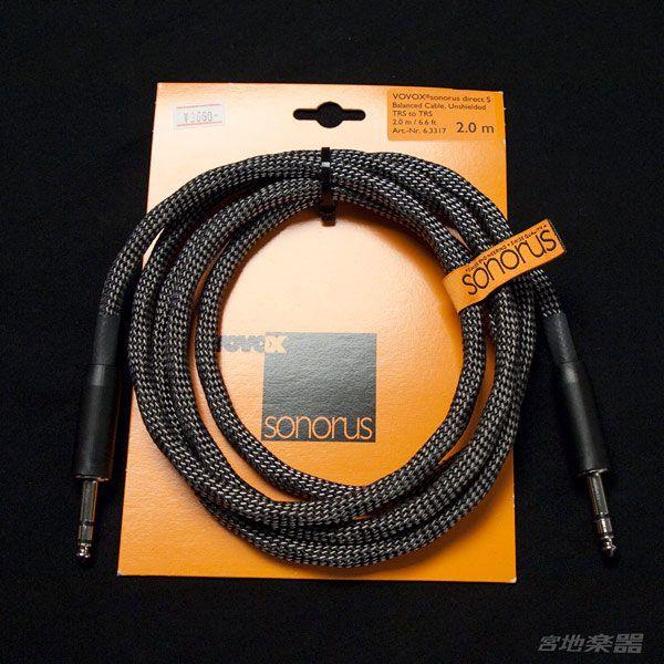 VOVOX link direct S TRS→TRS 1m 2本 VOVOX sonorus direct S 200 cm TRS XLR (M) 正規輸入代理店