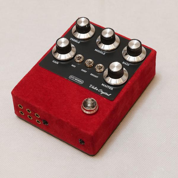 HTJ-WORKS/Valve Crystal 12AX7 Tube Preamp Black Top Dark Red Suede