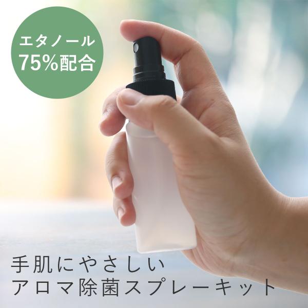 アロマ除菌スプレーキット 1個 メール便0円 抗菌 ウイルス 除去 携帯用 安全 皮膚 手 おすすめ 無水 エタノール 殺菌 精油 0655 001 マンデイムーン 通販 Yahoo ショッピング