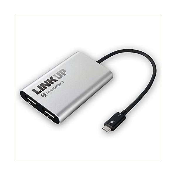LINKUP - [認証済] Thunderbolt 3からDual DisplayPort 1.2へ| 2x 4K 60Hz / Solo 5K 6