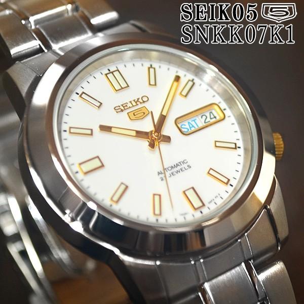 セイコー5 海外モデル 逆輸入 Seiko5 腕時計 メンズ ホワイト文字盤 ステンレスベルト Snkk07k1 サイズ調整無料 Snkk07k1 セイコー5とzippoの穴場 Mmr 通販 Yahoo ショッピング