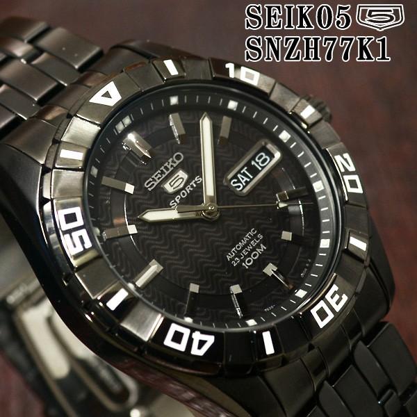 SEIKO5SPORT 自動巻き 腕時計 ブラック Amazon | [Seiko] 自動巻き腕時計 Field 'Stealth 5つのスポーツ