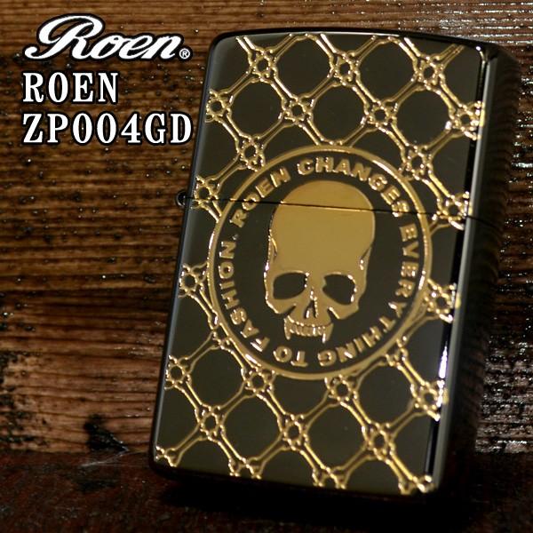 ZIPPO ジッポー ライター Roen ロエン スカル ブラック ゴールド 両面 