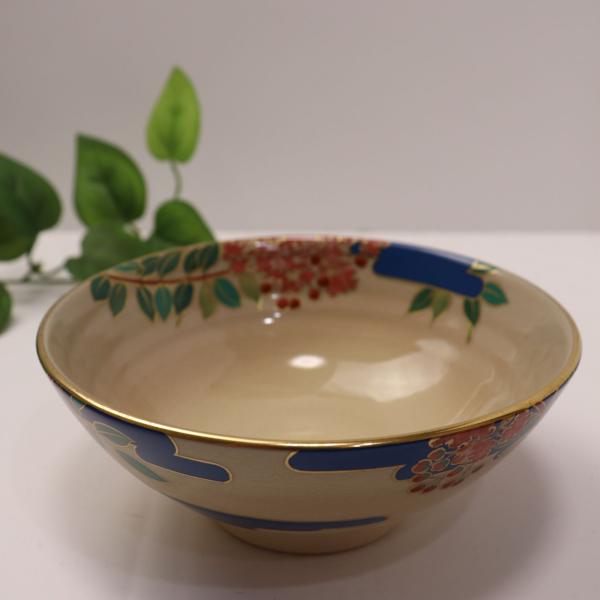 桑野睦子(むつ子) 作 御所の花十二ヶ 京焼 抹茶碗 御所の花 八月