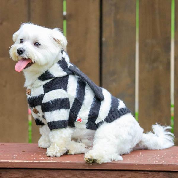 犬 服 おしゃれ 着せやすい ペット服 犬の服 安い店 秋 冬 DogyPoo ニット うさぎ うさ耳 フード ボーダー 可愛い