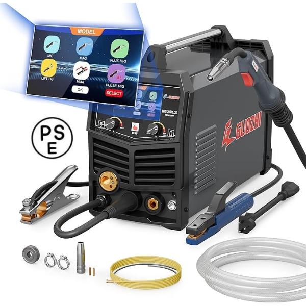 【新品】溶接機  定価17300円 100v 半自動 125A アーク溶接 ノンガスワイヤー溶接 溶接機 半自動 100v 200V 兼用 205A アルミ溶接機 TIG溶接機 MMA