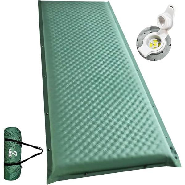 キャンプ マット エアー 30秒自動膨張 超広幅67cm 8CM 厚手 R値 6.8