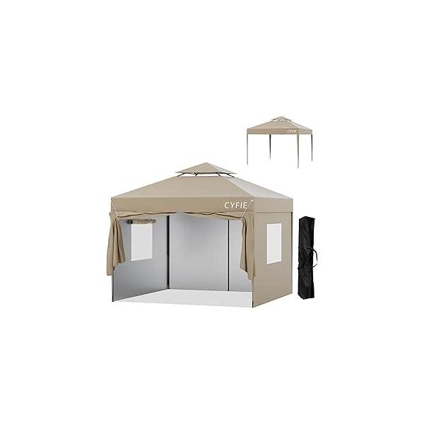 ❤️SALE⭐️3mx3m ⭐️ワンタッチタープテント ⭐️取説付き ✨サイドシート付き タープテント 3mx3m サイドシート4枚付 ワンタッチタープ 風抜け