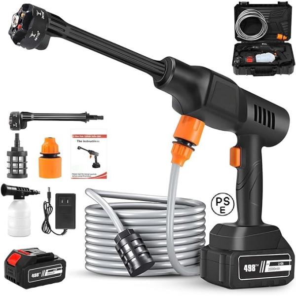 充電式 高圧洗浄機 強化版 コードレス 20000mAh大容量 バッテリー付き