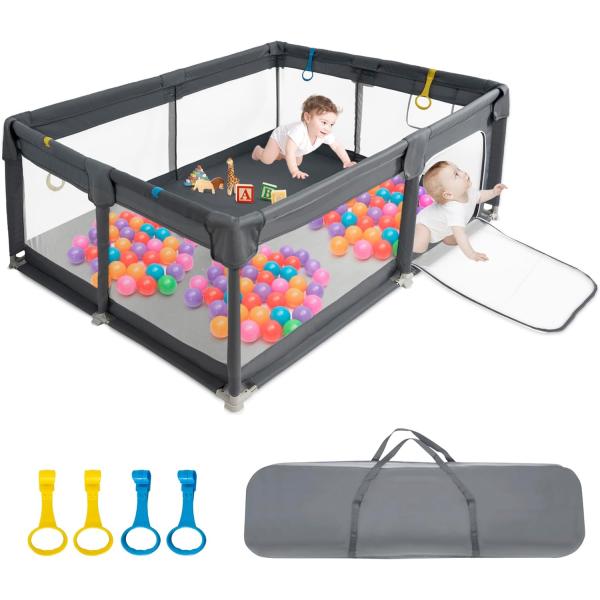 ベビーサークル 120x160x66cm ダークグレーの魅力