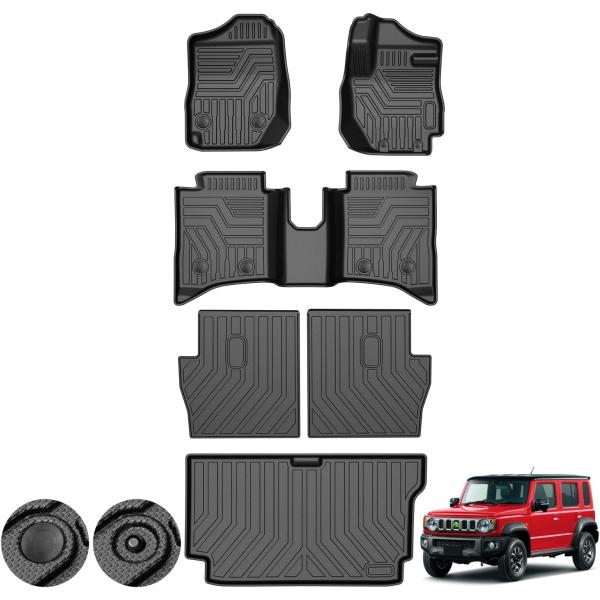 スズキ ジムニーノマド JC74W 5人乗り フロアマット 新型ジムニー セカンドマット Jimny JC74W トランクマット 耐汚れ カーゴ フルセット A