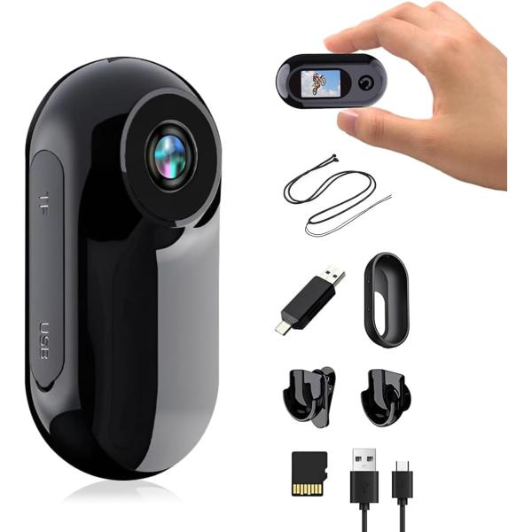 アクションカメラ ウェアラブルカメラ 小型 超 360度回転クリップ 小型