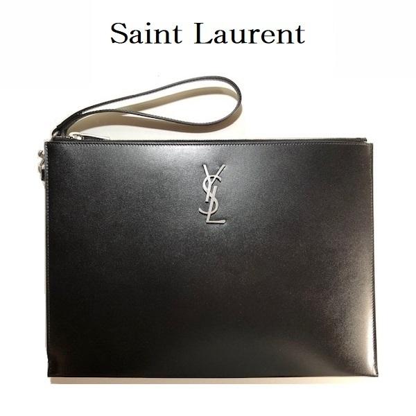 SAINT LAURENT サンローラン YSL モノグラム レザー クラッチ
