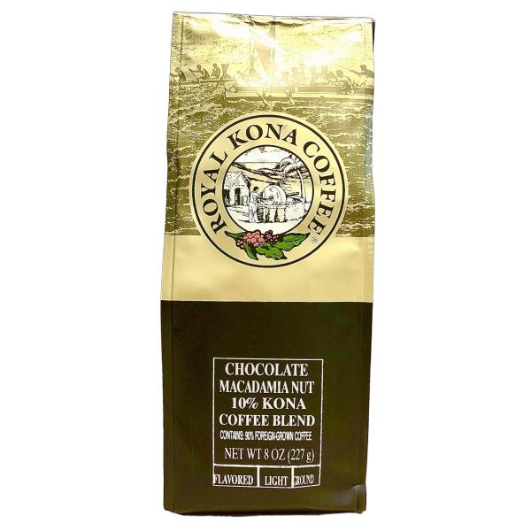 【1袋あたり1950円】ロイヤルコナコーヒー・チョコマカダミア/10%KONA・粉タイプ(227g)×12袋セット