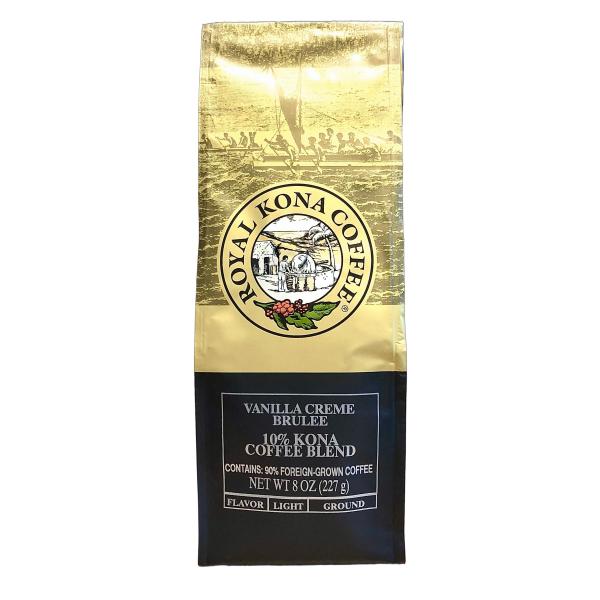 【1袋あたり1950円】ロイヤルコナコーヒー・バニラクリームブリュレ/10%KONA・粉タイプ(227g)×12袋セット