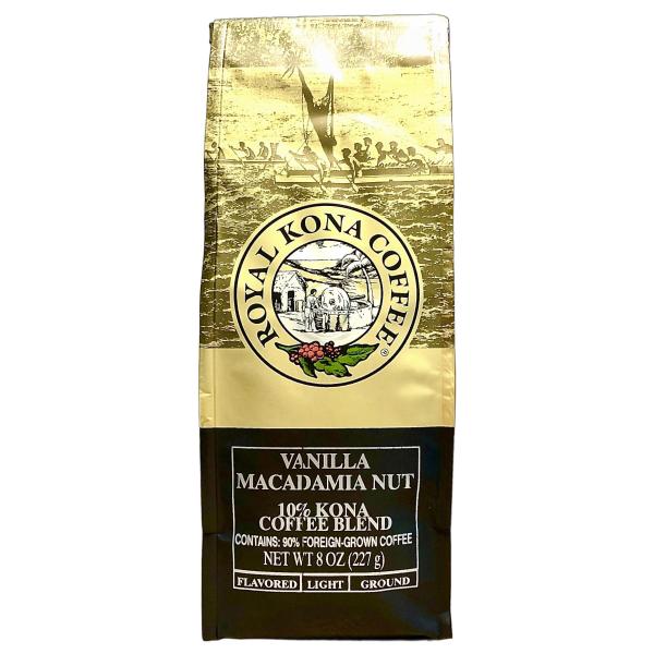 （1袋あたり1950円）ロイヤルコナコーヒー・バニラマカダミア/10%KONA・粉タイプ(227g)×12袋セット