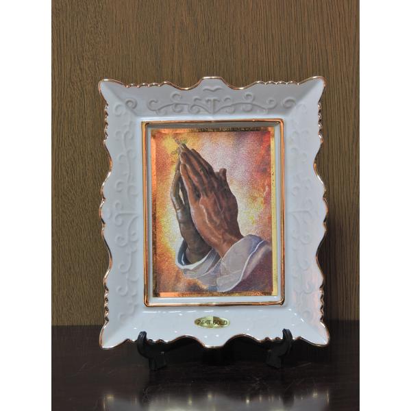 F̊pM() Praying square plate(L)