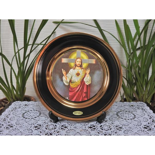 LXgl̊ێMij" JESUS" round plate (L)