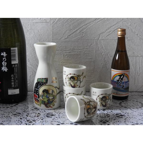 󑐗GZbg " ASAKUSA " design Sake Bottle set