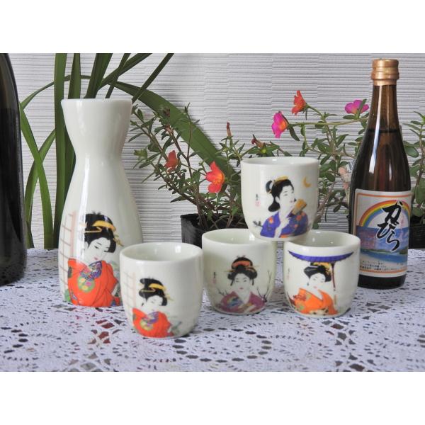 |ҊGZbg (Geisha Girl design Sake Bottle set )