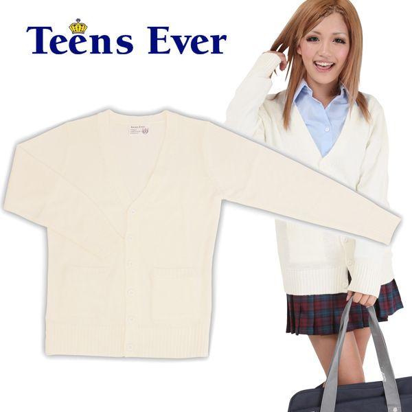 スクールカーディガン 女子 カーディガン レディース 学生 女子 安い 高校生 ブランド Teens Ever Te 11aw ホワイト L モバイルデパート 通販 Yahoo ショッピング