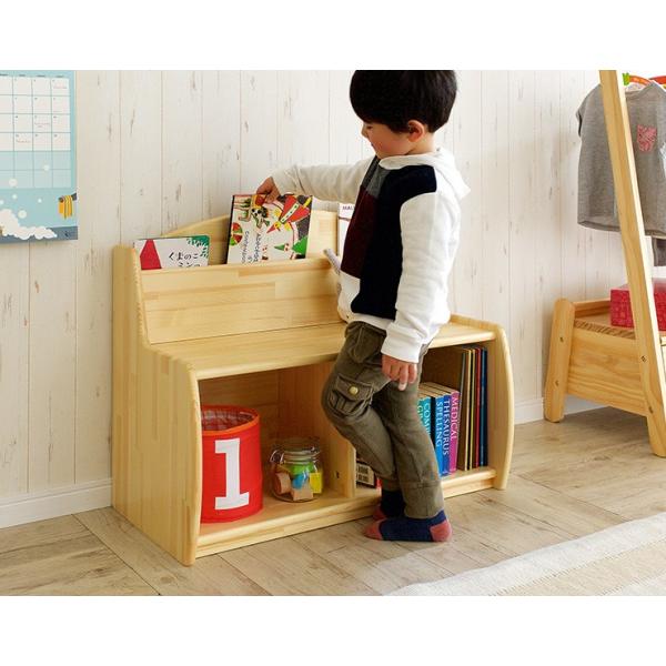 本収納 ブックラック すわれる絵本ラック 天然木使用 本立て 本棚 おもちゃ収納 絵本収納 本棚 子供 椅子 子供部屋家具 絵本棚 Favo ファボ ブックシェルフ キッズベンチ 絵本収納 家具通販のメーベル 注目のの