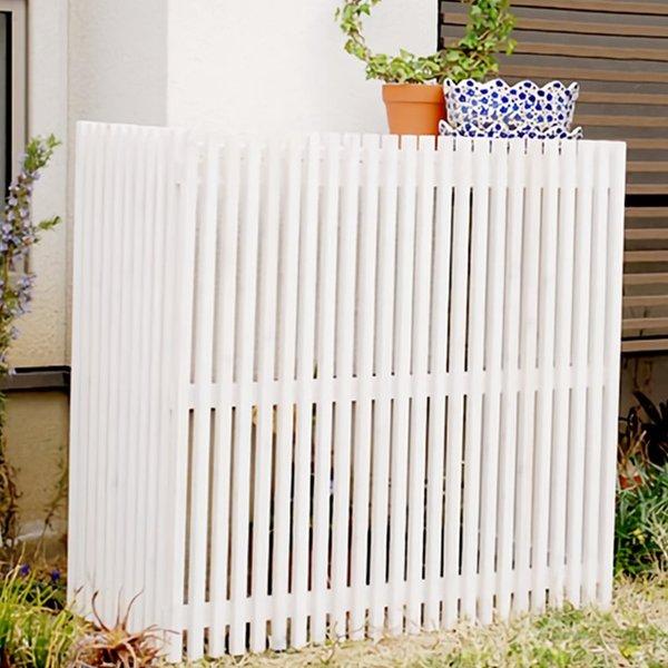 モダン エアコンカバー Mac 935 エアコン 室外機 カバー ガーデニング 屋外 バルコニー ベランダ 庭 テラス おしゃれ ホワイト ブラウン 木製 ストライプ 家具通販のメーベル 通販 Yahoo ショッピング