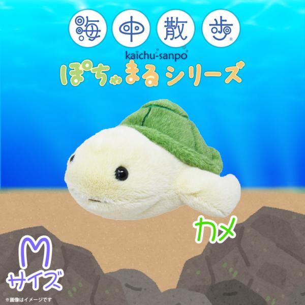 ぬいぐるみ 魚 カメ ぽちゃまる AKAITYUPOTYAM-KAME 7274 海中散歩