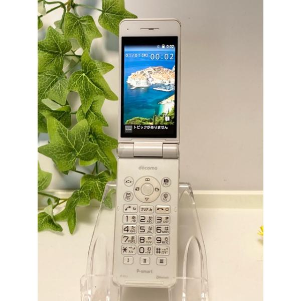 Panasonic ドコモ P-smart ケータイ P-01J ホワイト 判定〇/白