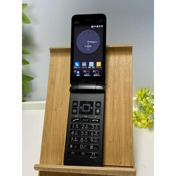 KYOCERA 中古 au by KDDI 京セラ GRATINA KYF42 ブラック ☆SIM