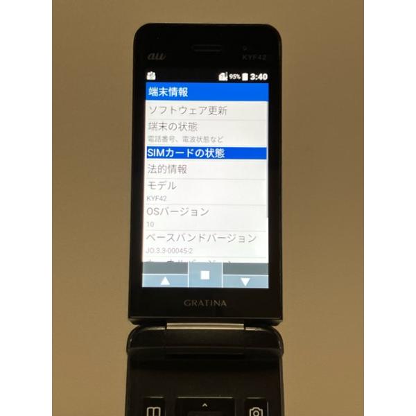 au by KDDI ���Z�� GRATINA KYF42 �u���b�N ��SIM���b�N�����ς� �K���z�inano SIM) �g�ѓd�b �{�� �Ǖi ���� A9948 ���i�摜3