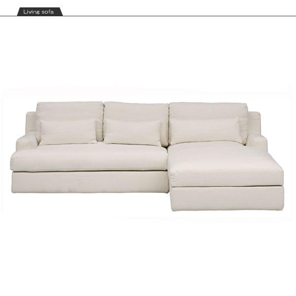 ASPLUND 北欧スタイル家具 ファブリックカウチソファ アイボリー ASPLUND 北欧スタイル家具 ファブリックカウチソファ アイボリー