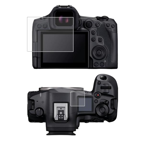 【コハル】Canon EOS R5 ボディ　ディスプレイ保護ガラス付き 2枚セット Canon EOS R5 Mark II 用 安心の5大機能 衝撃吸収