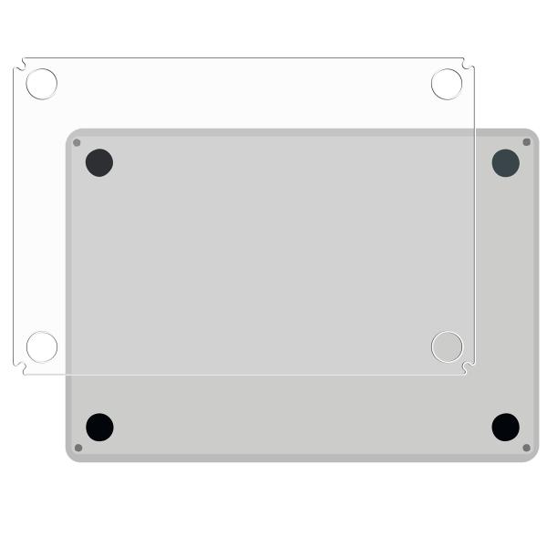 MacBook Air 15.3インチ 2024 M3 / 2023 M2 用 N40 マット(反射低減)タイプ 底面保護フィルム ポスト投函は送料無料