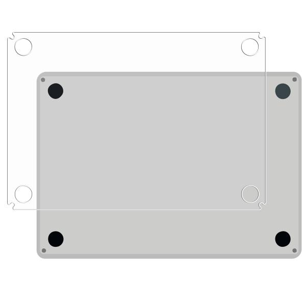 MacBook Air 15.3インチ 2024 M3 / 2023 M2 用 N40 防指紋光沢 底面保護フィルム ポスト投函は送料無料