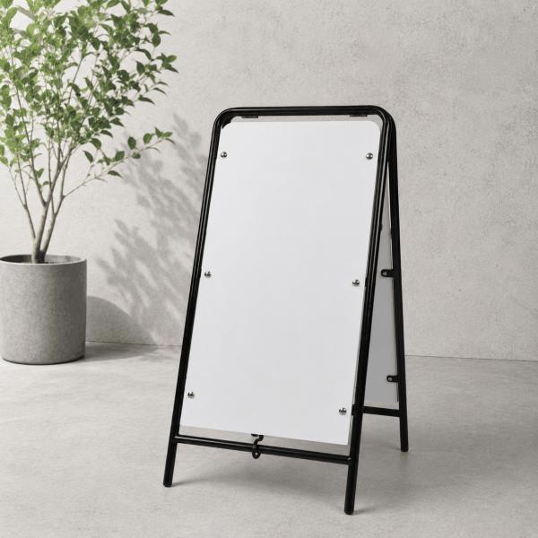 日本製 屋外対応 折り畳み型 スチール製A型スタンド掲示板屋両面表示H790mm OKINA-AISR-790
