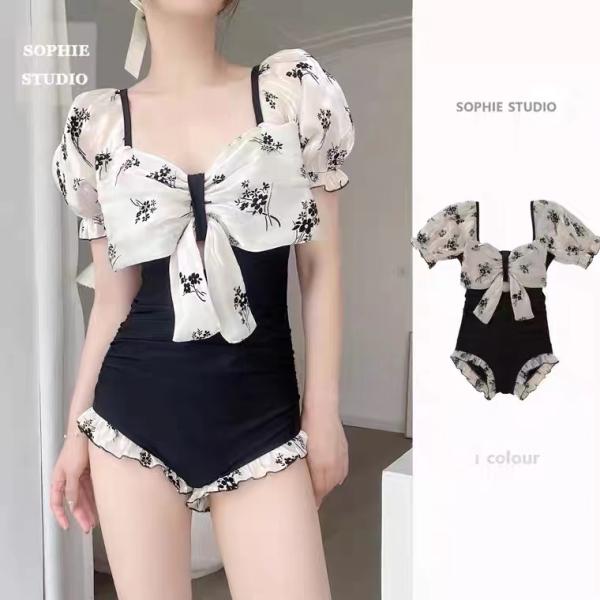 セクシー ハイウエストホリデースタイル 水着 バブルスリーブ 水着 送料無料 レディース きれいめ おしゃれ かっこいい 小顔見せ フェミニン キュート