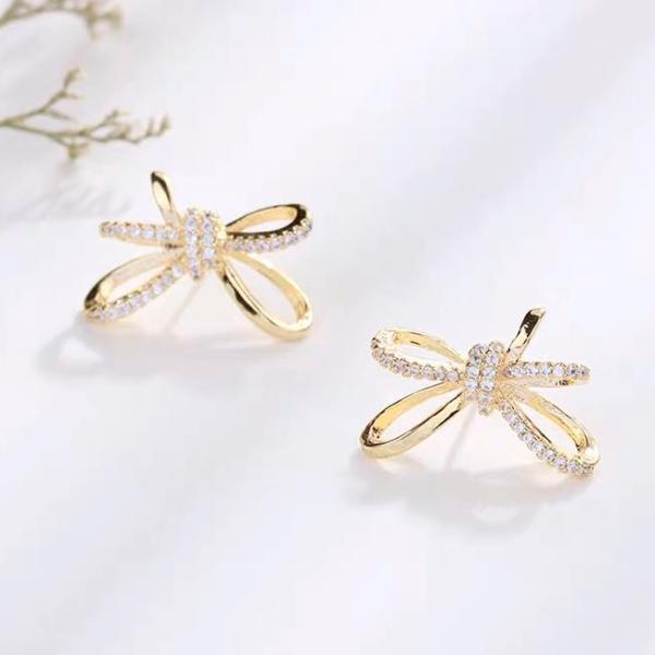 蝶々結びのリボンモチーフピアス ピアス アクセサリー レディース ワンポイントピアス リボン 蝶 結び ロープ風 シルバー925 金属アレルギー対応 母の日 2021