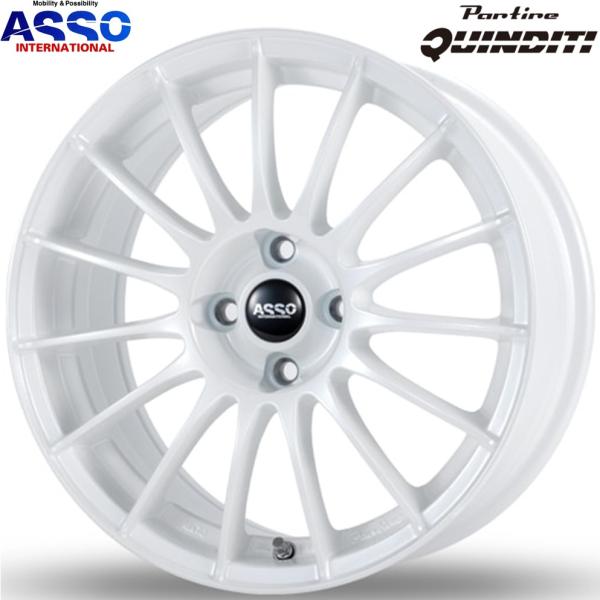 ASSO【アッソインターナショナル】PARTIRE QUINDITI（パルティーレ クインディチ） 16ｘ7.0 +33 4H/98 パールホワイト（PW）ｘ4