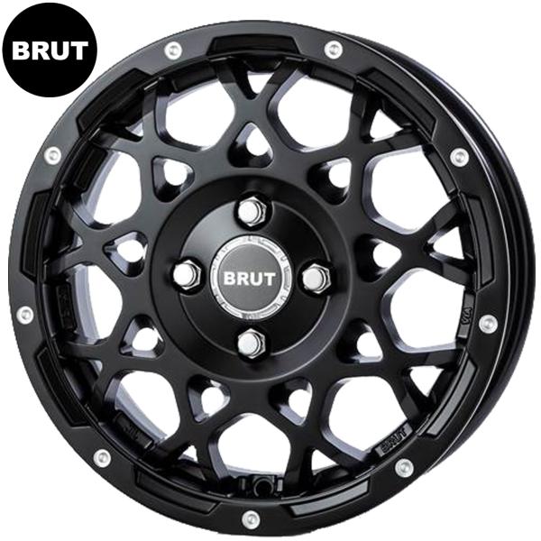 BRUT【ブルート】BR-55 14ｘ5.0 +48 5H/114.3 ミルドサティンブラック（MSB）ｘ4本　※タウンエース用
