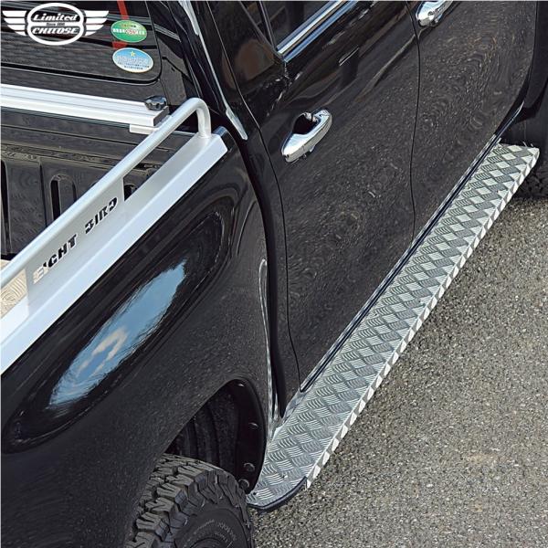 リミテッドチトセ　ハイラックスアルミ製サイドステップ ハイラックス リミテッドチトセ RICK'S サイドステップSET アルミ製縞