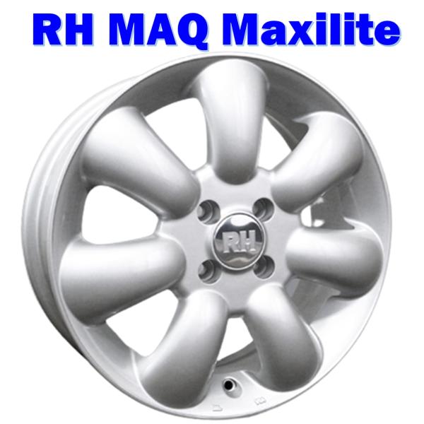ほぼ新品 RH マキシライト 16インチ 6J +45 4H ４穴 PCD100 RH NAQ MAXILITE【マキシライト】16x6.0 ＋45 4H/100 シルバー x4本