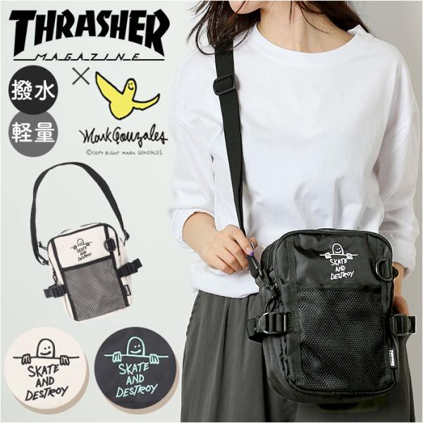 スラッシャー ショルダーバッグ THRASHER THR-300 通販 縦型ショルダーバッグ ショルダーバック 斜め掛け 斜めがけ ミニショルダー メンズ レディース 軽量