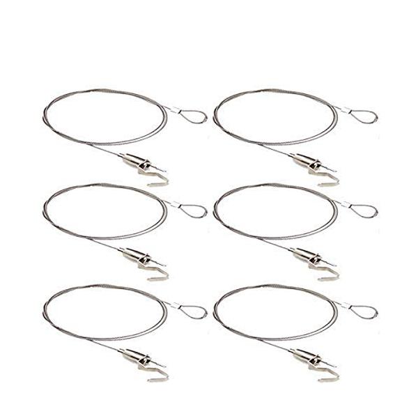 ※併売のため、在庫切れの際はご了承ください。発送委託により倉庫業者がお届けする場合がございます※ワイヤー長さ：1.5m、6本セットです。 素材：鋼、ステンレス。 耐荷重約40kg 。応用: 展示会や絵画、額吊りやポスターなどに写真と他の作品...