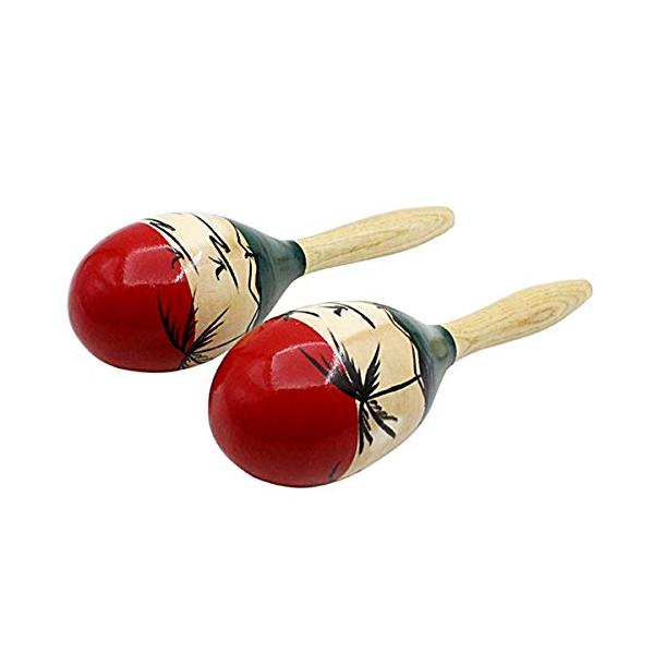 他サイト： [TradeWind] マラカス Maracas ラテンパーカッション 木製 ウッド 打楽器 シェイカー 玉子型 リトミック 吹奏楽 カラオケ パーテの商品画像