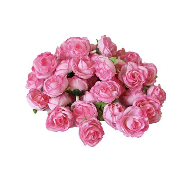 ※併売のため、在庫切れの際はご了承ください。発送委託により倉庫業者がお届けする場合がございます※直径3cmの爽やかな色の ピンクのミニバラが50個入ったセットです。造花でお手軽 簡単に、ハンドメイドやDIY製作のポイントにお使いいただくと素...