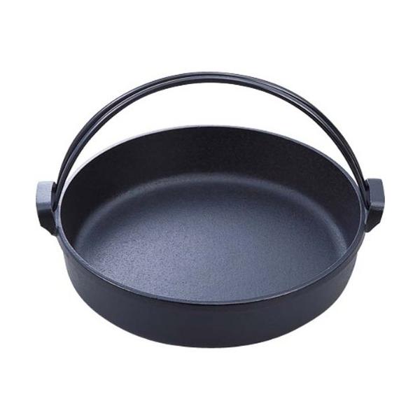 他サイト： 岩鋳 Iwachuすき焼き鍋 南部ツル付22 黒 内径22cm IH対応 南部鉄器 20070の商品画像