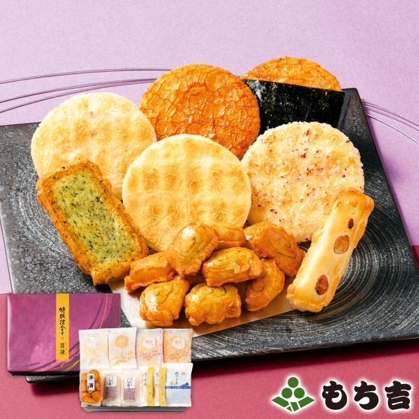 【のし対応商品】◆内容49袋・餅のおまつり（サラダ味6枚、しょうゆ味6枚、えび味6枚、うめざらめ味5枚）・のり乃餅（しょうゆ味8枚）・ふくよか餅（サラダ味11本）・御海苔巻（しょうゆ味5枚）・浮渦（40g×2袋）◆食感サクサク、ボリボリ◆賞...