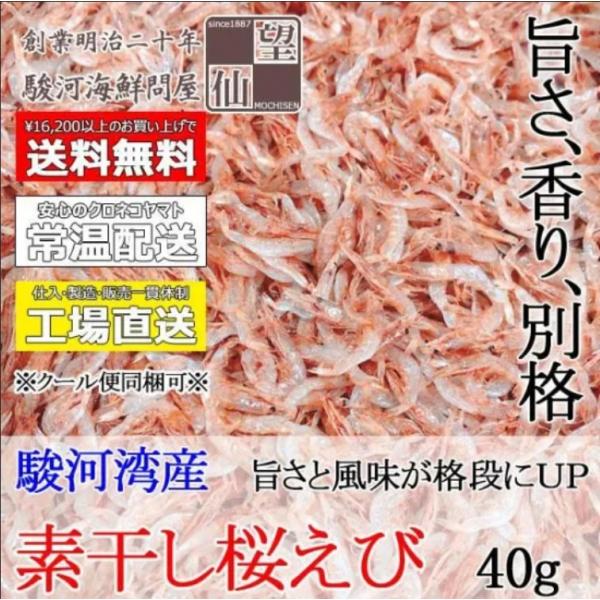 【2026春漁新物】素干し桜えび/さくらえび 乾燥 静岡由比産（40g）