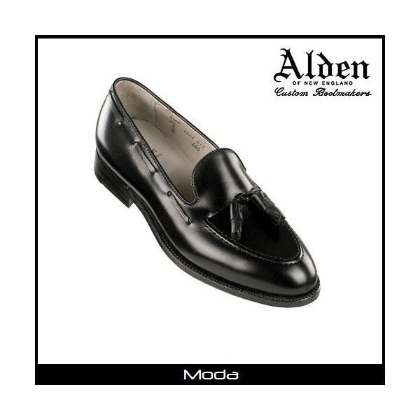 Alden メンズファッション オールデン Last ブラック ローファー オールデン カーフスキン 黒 ドレスシューズ モカシン タッセル Aberdeen Last 靴 19954047 Moda 驚きの価格の